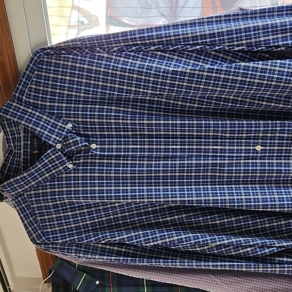 Polo 3lt button down long sleeve performance fit